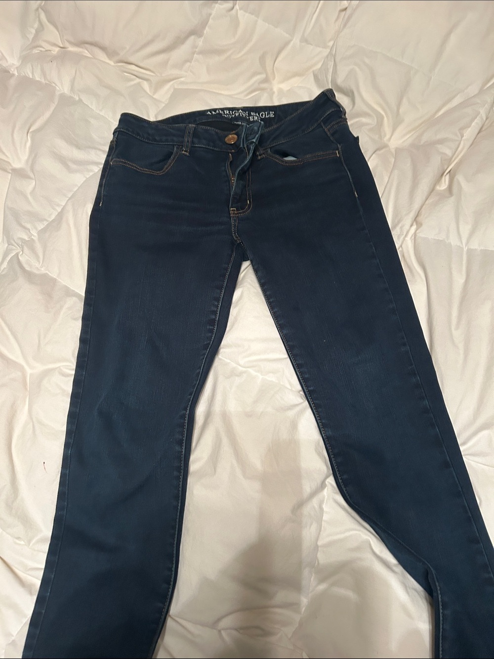 American Eagle Outfitters Navy High-Rise Skinny Jeans